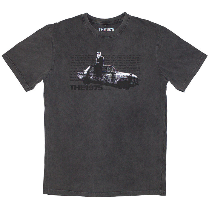 The 1975 Car Photo Charcoal Grey Stone Wash Small T-Shirt