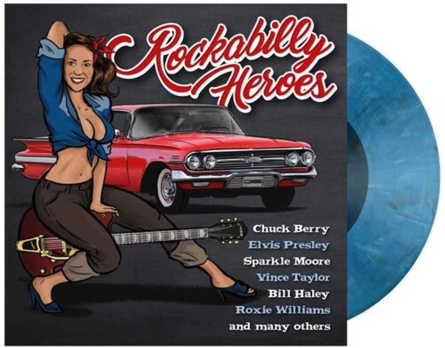 Rockabilly Heroes Vinyl LP Blue & Solid White Colour RSD 2024