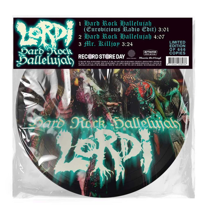 Lordi Hard Rock Hallelujah 12" Vinyl Single Crystal Clear Colour RSD 2026