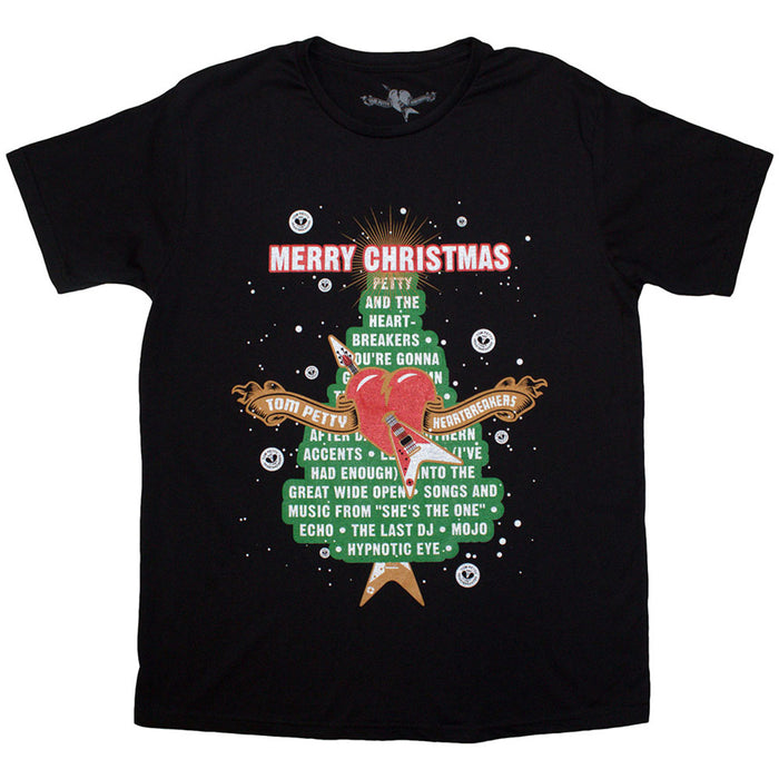 Tom Petty & The Heartbreakers Merry Christmas Black X-Large T-Shirt