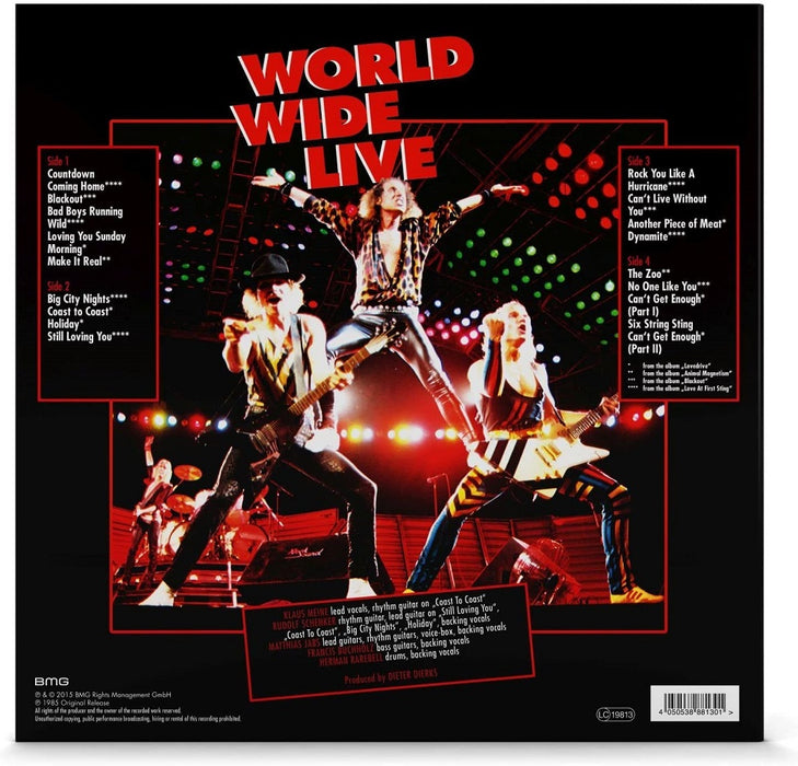 Scorpions World Wide Live Vinyl LP Transparent Orange 2023