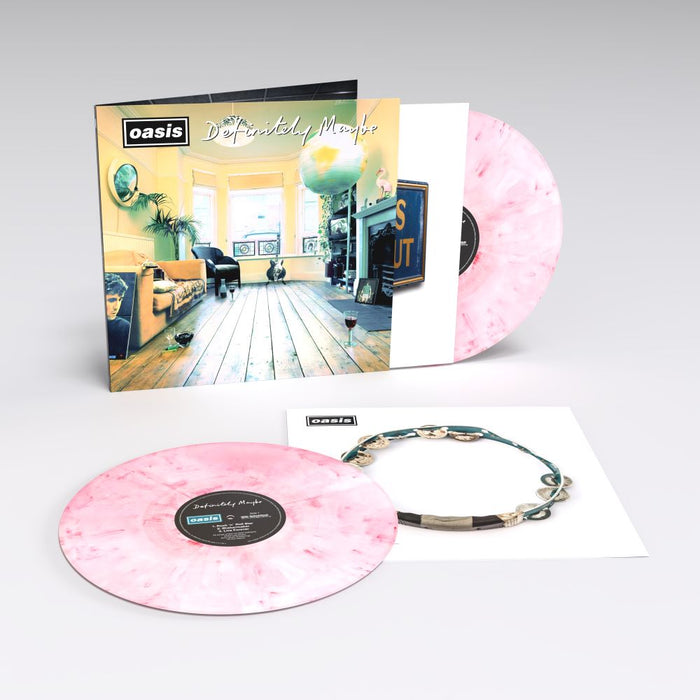 Oasis Definitely Maybe 30th Anniversary Vinyl LP Strawberries and Cream Colour Due Out 30/08/24