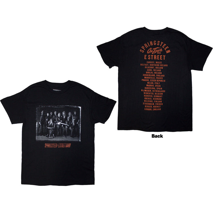 Bruce Springsteen Tour '24 E-Street Photo Black Small T-Shirt