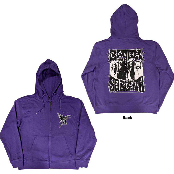 Black Sabbath Purple XX-Large Zipped Hoodie