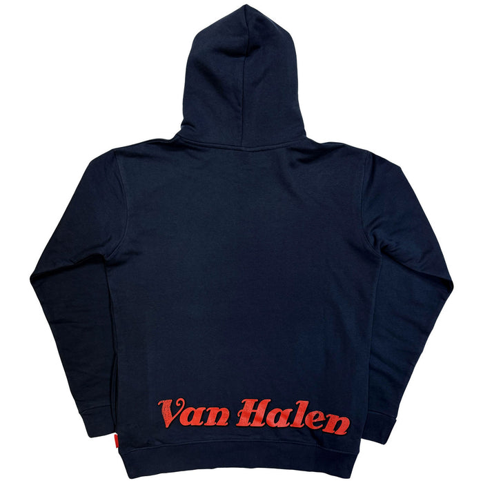 Van Halen Pinup Motorcycle Navy Blue X-Large Hoodie