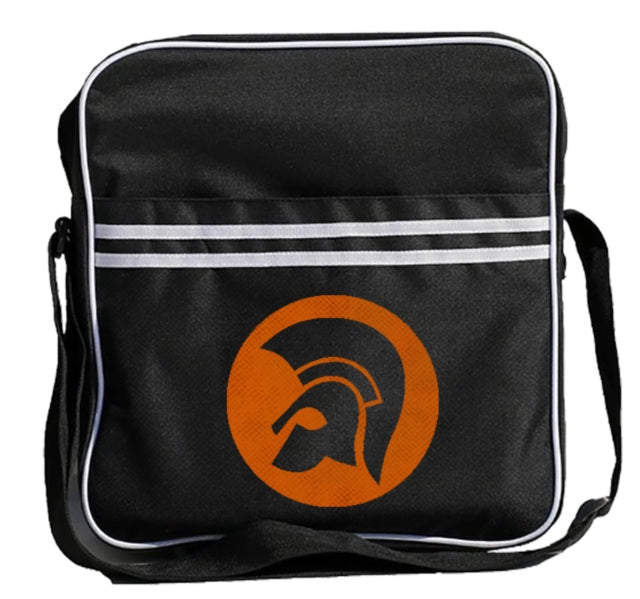 Trojan Helmet Zip Top Messenger Record Bag