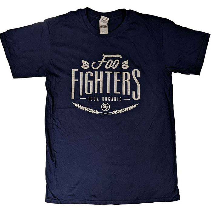Foo Fighters 100% Organic Navy Blue Large T-Shirt