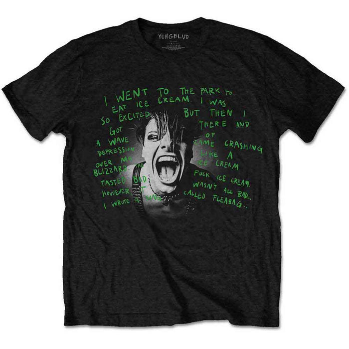 Yungblud Lyric Photo Black Medium T-Shirt