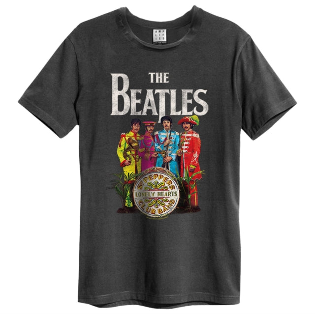 The Beatles Lonely Hearts Amplified Charcoal Large T-Shirt