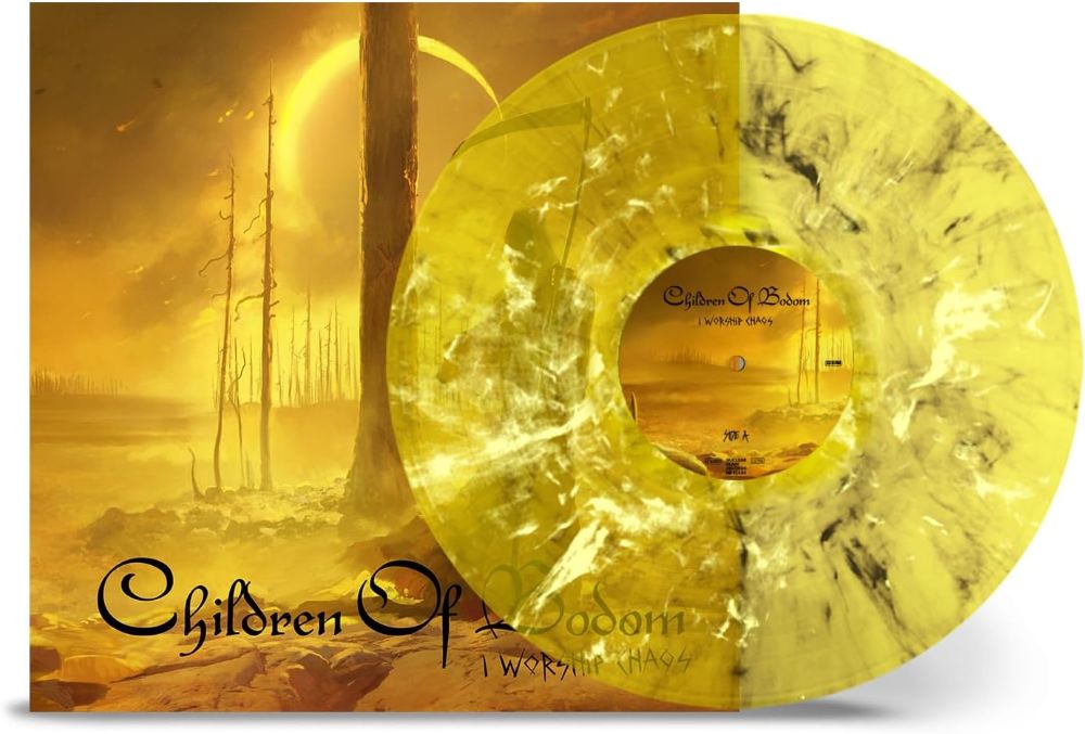Children Of Bodom I Worship Chaos Vinyl LP Transparent Black, Yellow & White Marble Colour 2025