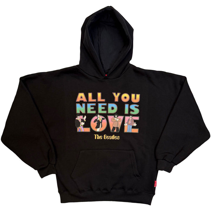 The Beatles All You Need Is Love Black XX-Large Hoodie