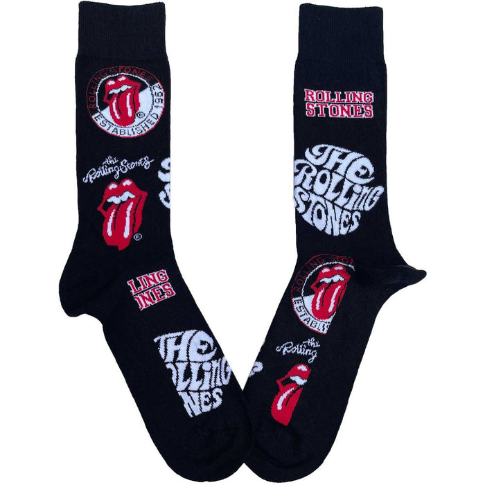 The Rolling Stones Unisex Ankle Socks: Logos (Uk Size 7 - 11)