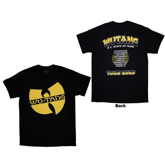 Wu-Tang Clan Tour '23 Slanted Logo State Of Mind Black Small T-Shirt