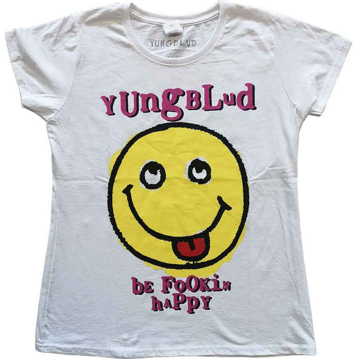 Yungblud Raver Smile White Ladies Small T-Shirt