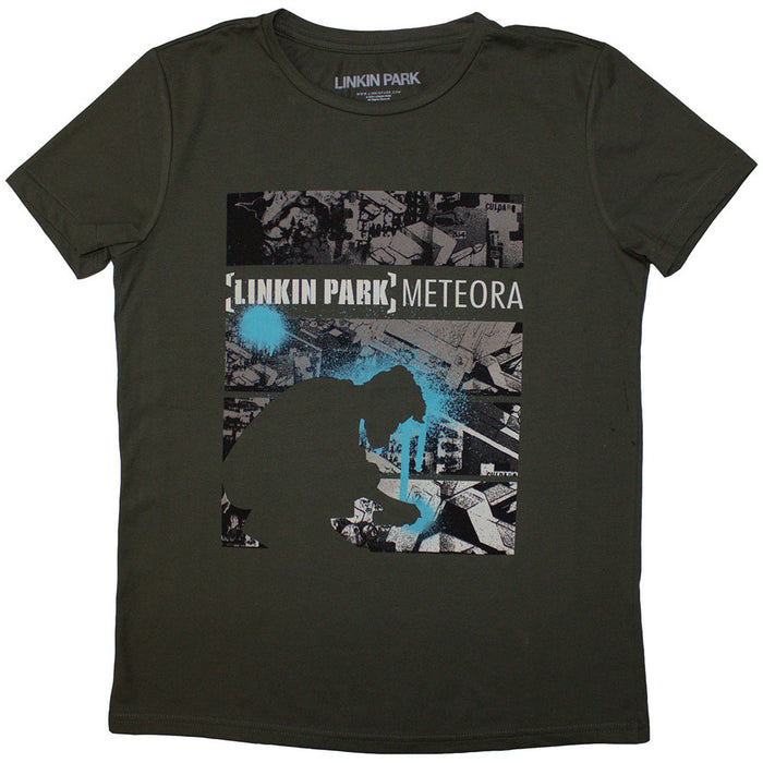 Linkin Park Meteora Drip Collage Green Ladies Medium T-Shirt