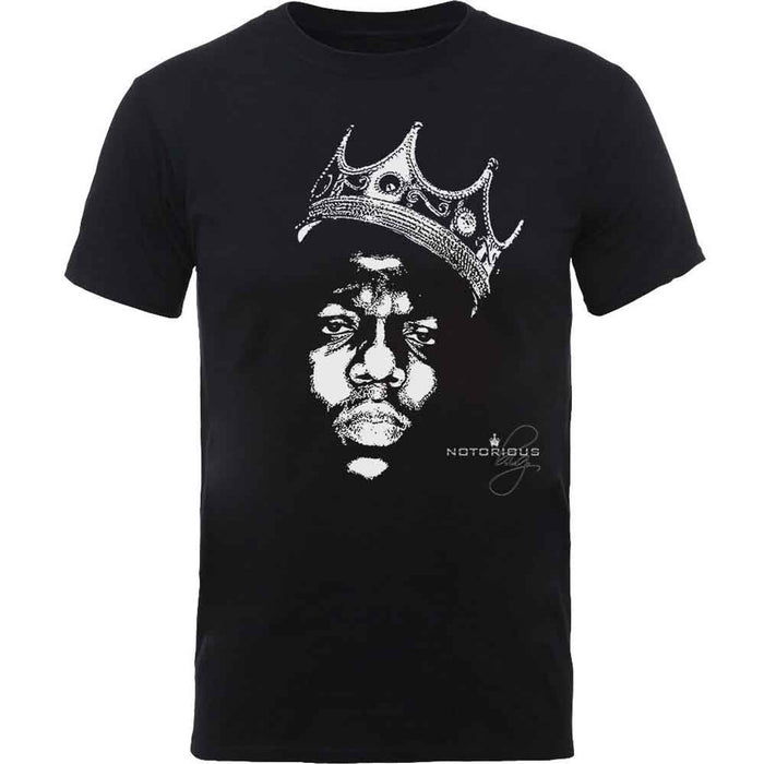 Biggie Smalls Crown Face Black Medium T-Shirt