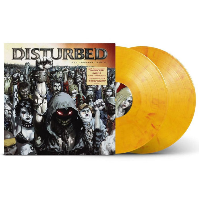 DISTURBED TEN THOUSAND FISTS Vinyl LP Yellow Flame Colour 2025