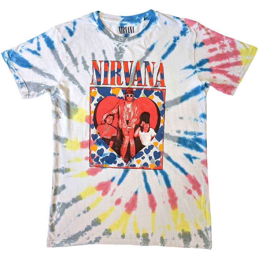 Nirvana White Dip Dye Wash X Large Unisex T Shirt Assai Records