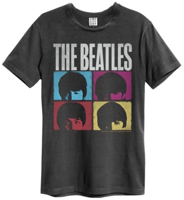 The Beatles Hard Days Night Amplified Charcoal Large T-Shirt
