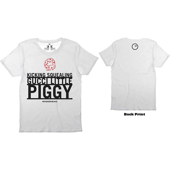 Radiohead Gucci Little Piggy White Small T-Shirt