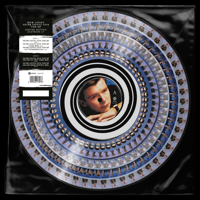 Rick Astley Never Gonna Give You Up 12" Vinyl Single Zoetrope 2025