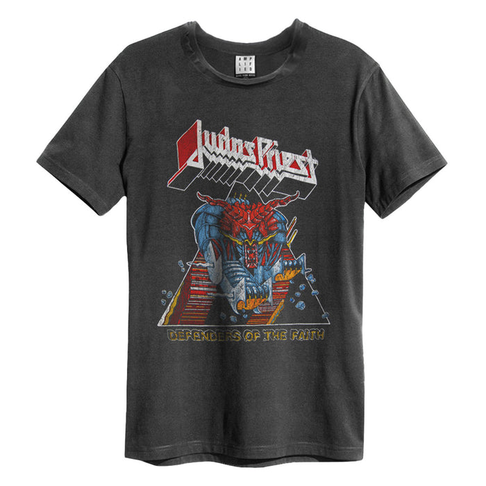 Judas Priest Defenders Of The Faith Amplified Charcoal Small Unisex T-Shirt