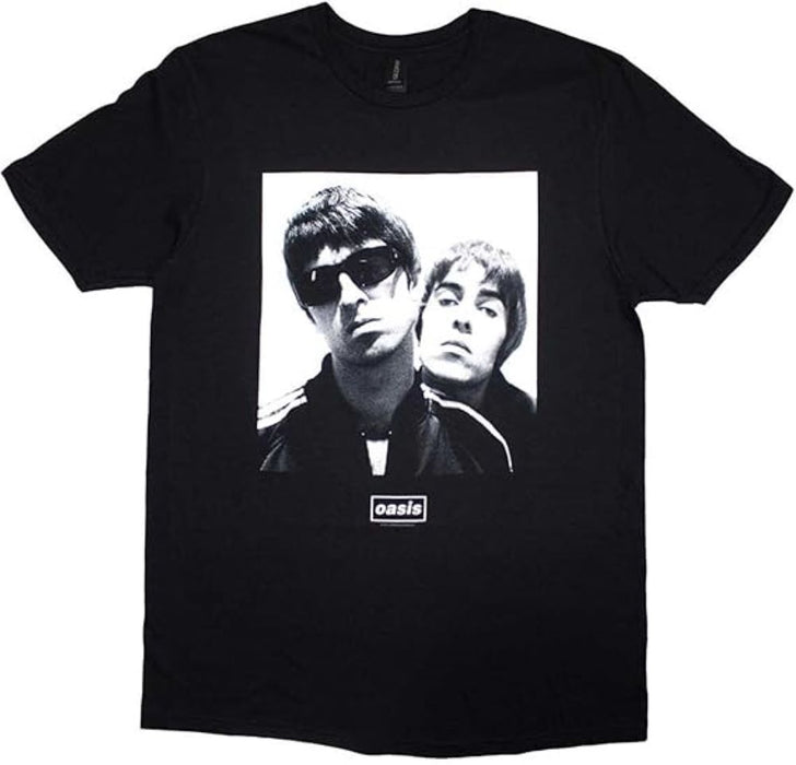 Oasis Noel & Liam Square Photo Black X-Large T-Shirt