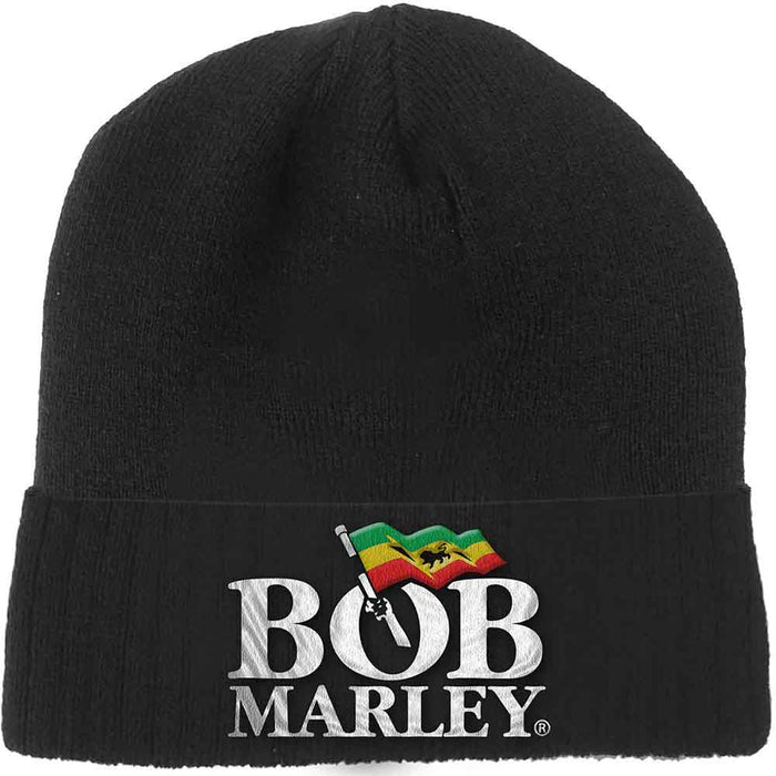 Bob Marley Logo Black Beanie Hat