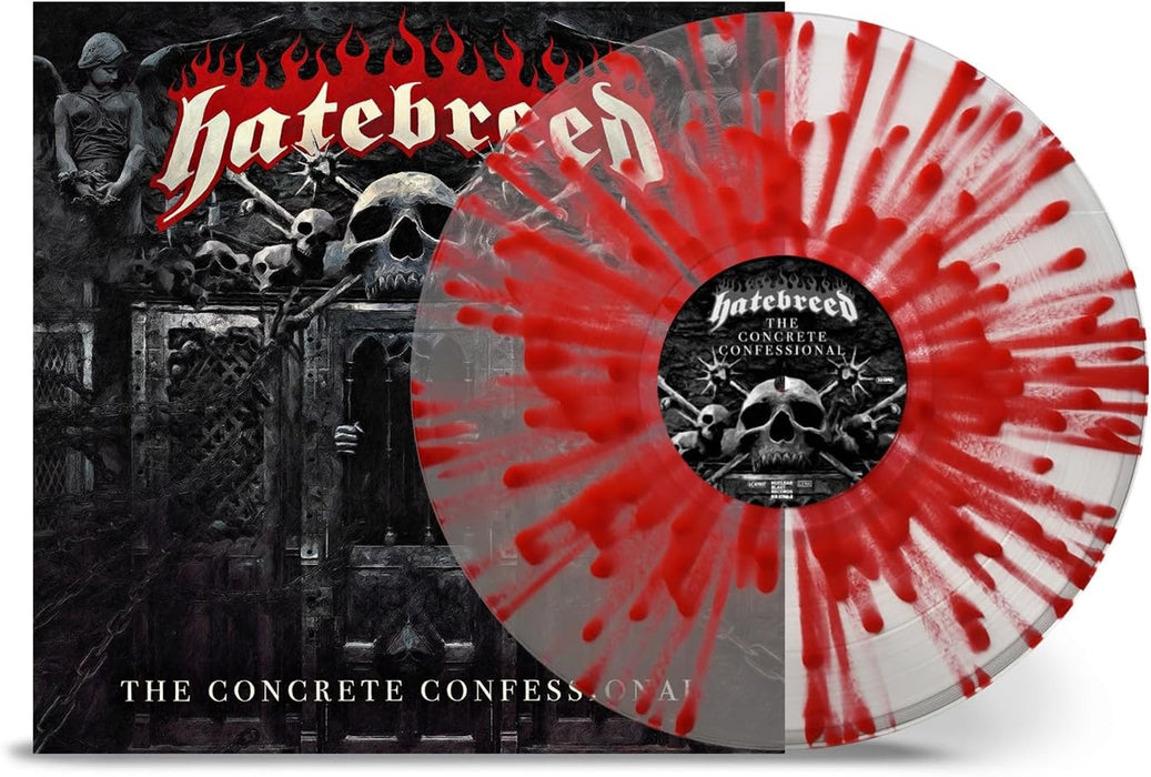 Hatebreed The Concrete Confessional Vinyl LP Clear & Red Splatter Colour 2023