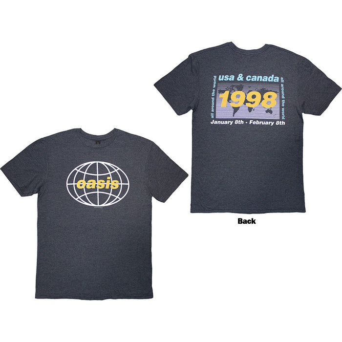 Oasis 1998 World Tour USA/Canada Navy Blue Medium T-Shirt