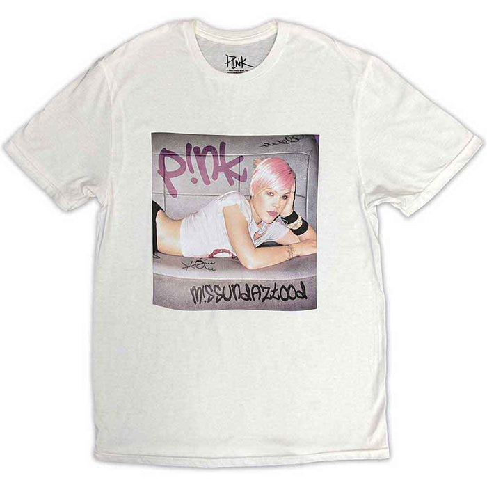 P!nk Missundaztood White Large Unisex T-Shirt