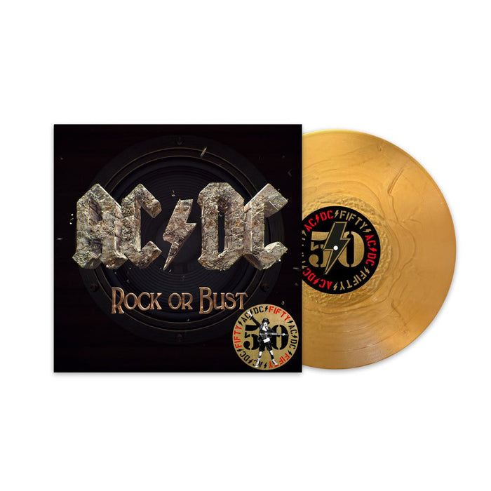AC/DC Rock or Bust Vinyl LP 50th Anniversary Gold Colour Due Out 21/06/24