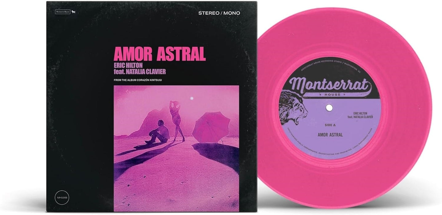 Eric Hilton Amor Astral 7" Vinyl Single Pink Colour 2023