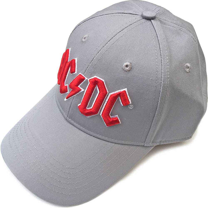 AC/DC Grey Red Logo Baseball Cap