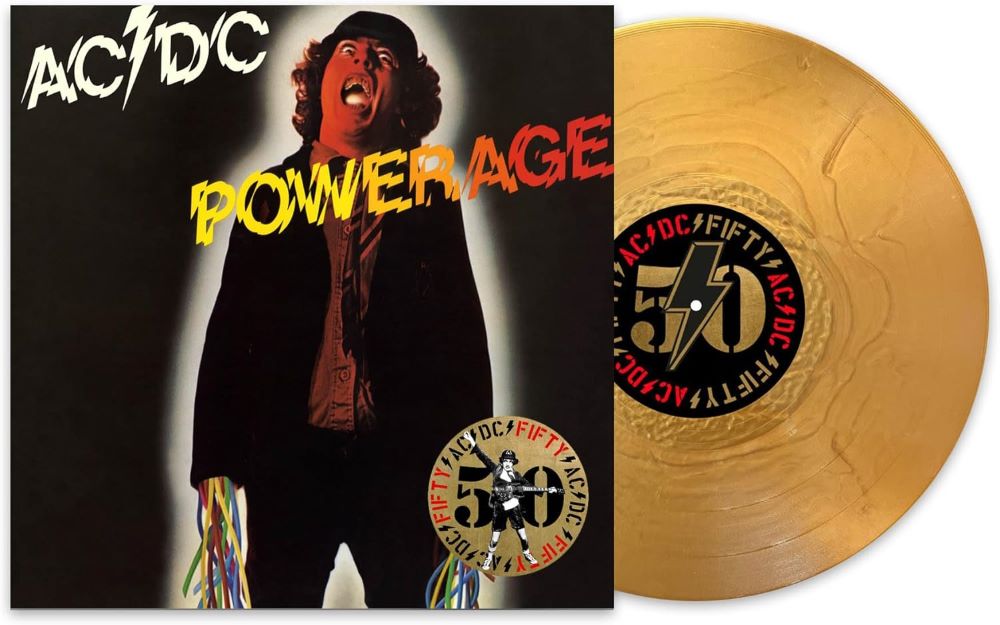 AC/DC Powerage Vinyl LP 50th Anniversary Gold Colour 2024