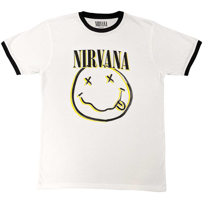 Nirvana Ringer White XX-Large Unisex T-Shirt