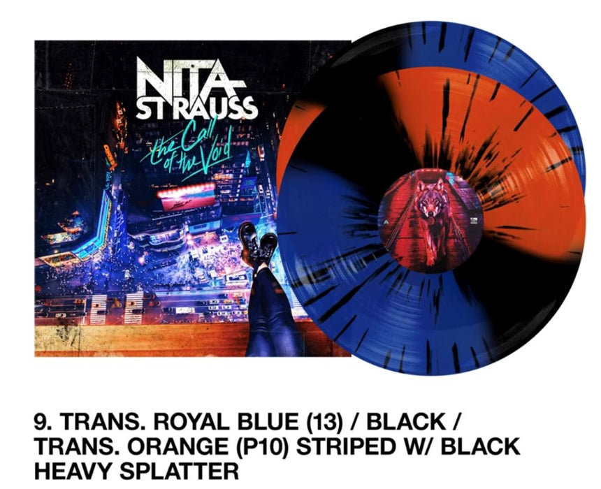 Nita Strauss The Call of the Void Vinyl LP Blue/Black/Orange w/Black Splatter Colour 2023