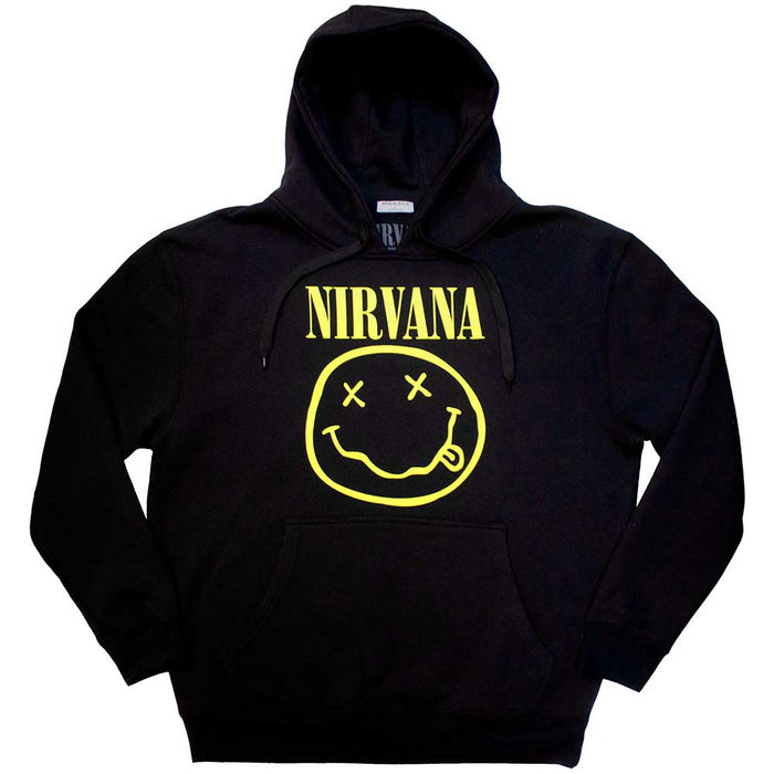 Nirvana Yellow Happy Face Black XXX-Large Hoodie