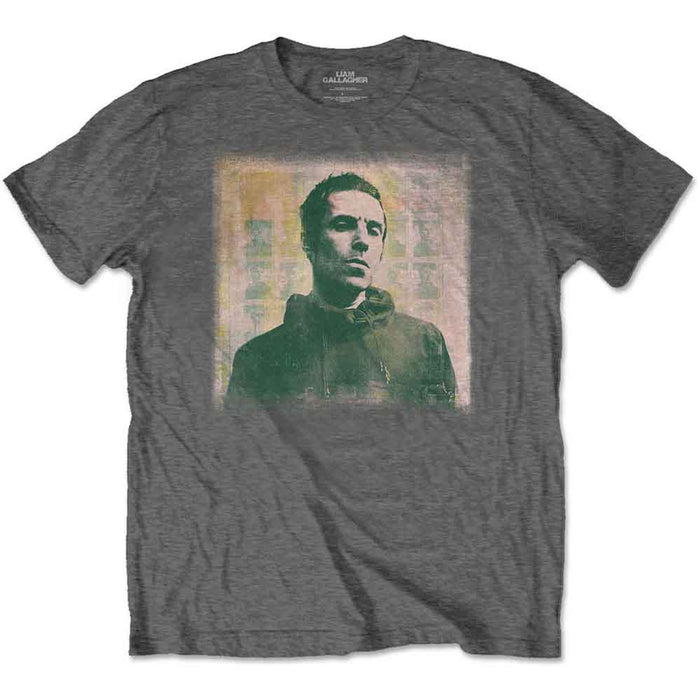 Liam Gallagher Monochrome Charcoal Grey Small T-Shirt