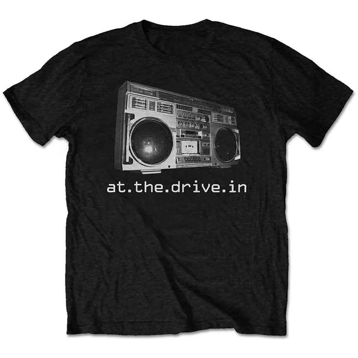 At The Drive In Packaged Boombox Black Large Unisex T-Shirt