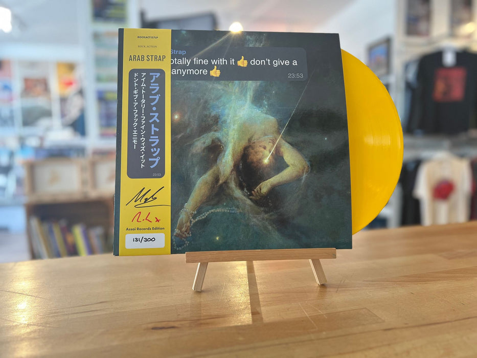 Arab Strap I'm totally fine with it 👍 don't give a fuck anymore 👍Vinyl LP Emoji Yellow Colour Signed Assai Obi Edition 2024