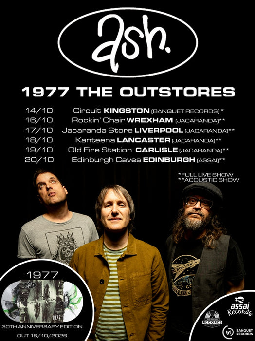 Ash 1977 The Caves Edinburgh Ticket Bundle Tuesday 20th October 2026
