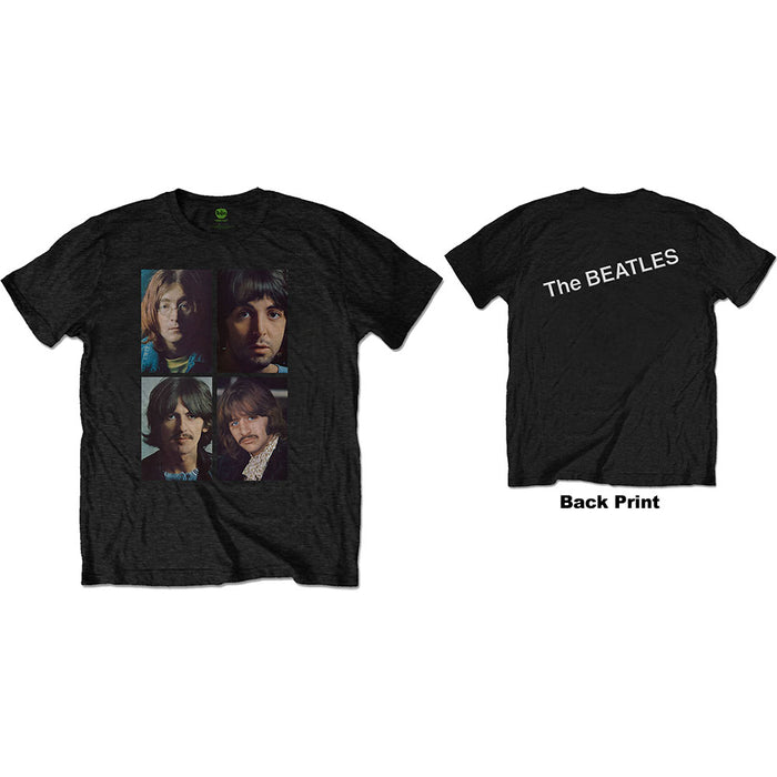 The Beatles White Album Faces Black Large Unisex T-Shirt
