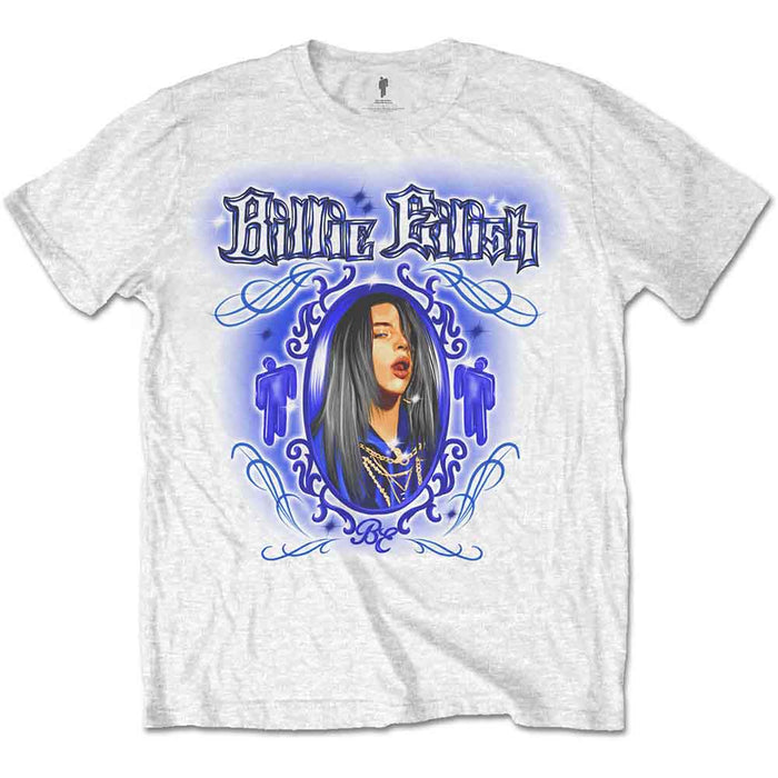 Billie Eilish Airbrush White SmallUnisex T-Shirt