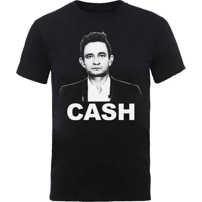 Johnny Cash Straight Stare Black Large Unisex T-Shirt