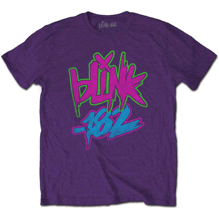 Blink 182 Neon Logo Purple XXL Unisex T-Shirt