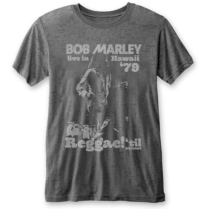 Bob Marley Hawaii Charcoal Medium Unisex T-Shirt