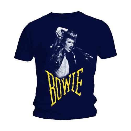 David Bowie Scream Navy Large Unisex T-Shirt