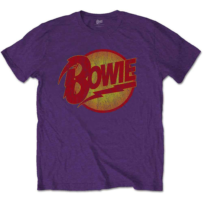 Bowie Bintage Diamond Dogs Logo Purple XXL Unisex T-shirt