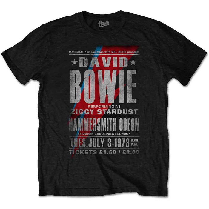 Bowie Hammersmith Odeon Black Large Unisex T-Shirt